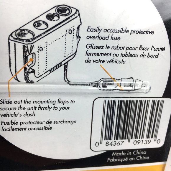 Wagan Tech 4-Way Auto 12V socket Splitter #9139 NWT - Picture 6 of 6